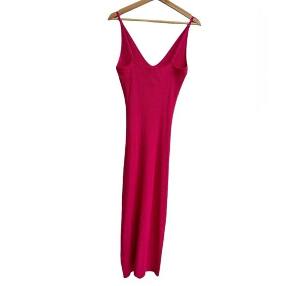 Hot Pink Cami Knit Sweater Dress - Picture 2 of 4